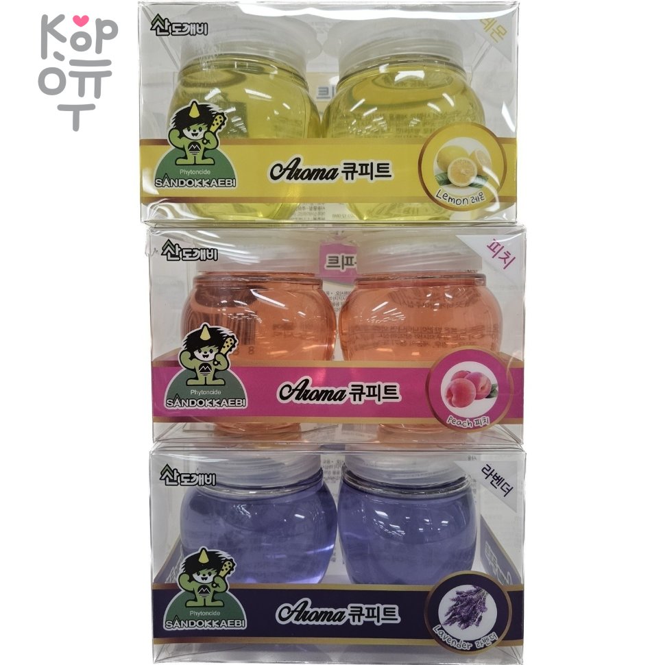 Sandokkaebi Aroma Cupid -  Гелевый освежитель воздуха для комнаты 120гр.*2шт., купить с доставкой на дом фото 1 — Корейские товары для всей семьи(КорОпт)
