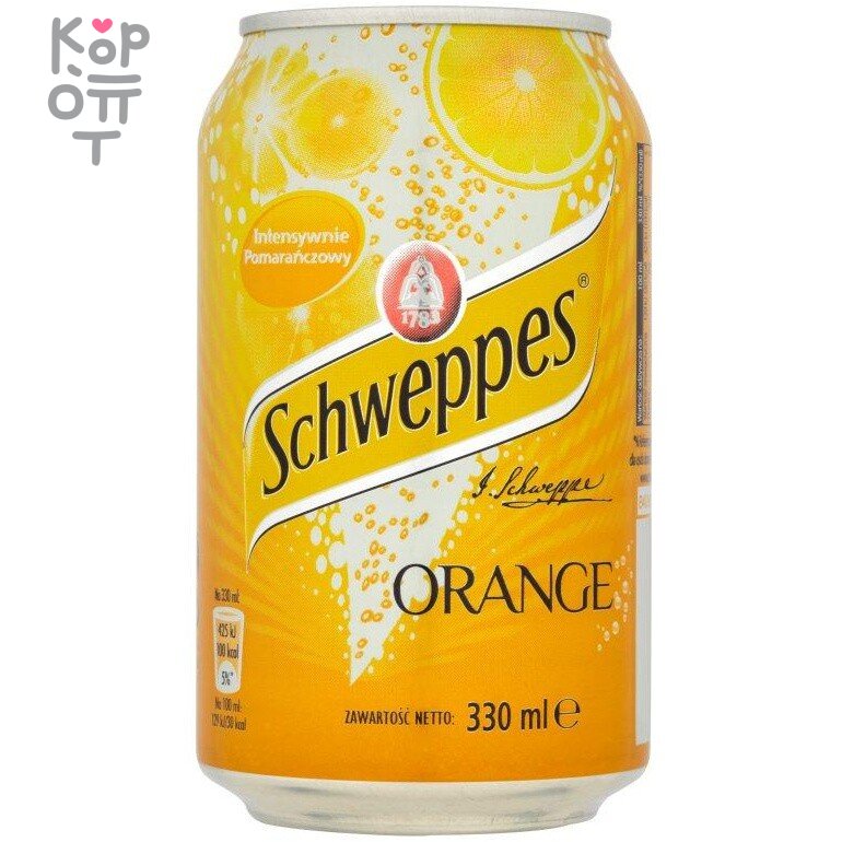 Schweppes - Газированный безалкогольный напиток со вкусом, 330мл., купить с доставкой на дом фото 1 &mdash; Корейские товары для всей семьи(КорОпт)