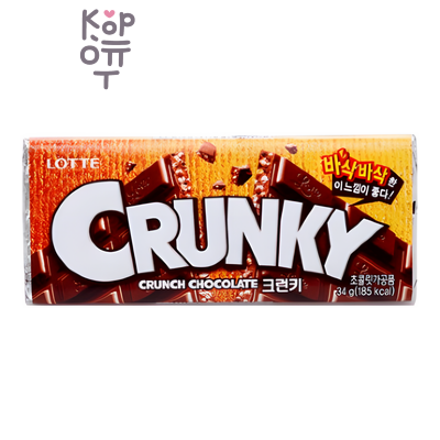 Lotte Crunky Crunch Chocolate - Шоколад Кранки хрустящий с рисовыми хлопьями, 34гр