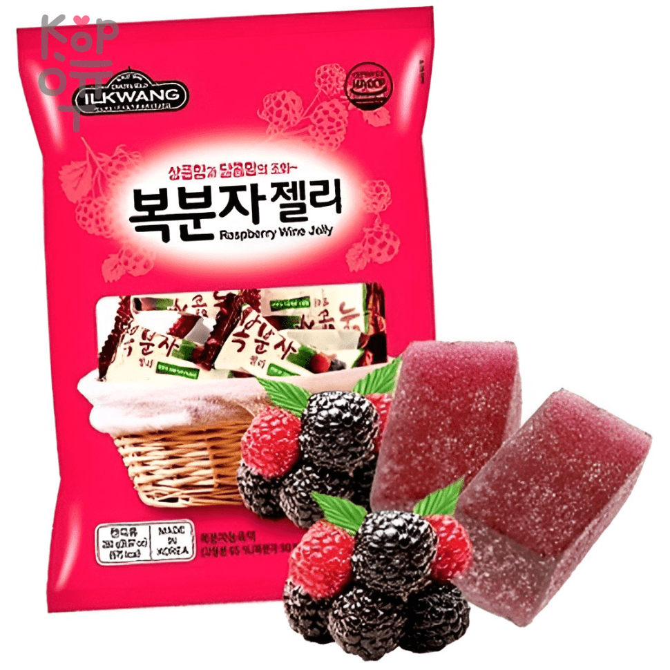 ILKWANG Black raspberry Jelly Candy - Желейные конфеты со вкусом Ежевики, 280гр., коробка 10шт.
