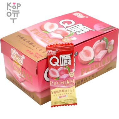 Ириска мягкая Q Chew Premium со вкусом белого Персика 168гр. — Корейские товары для всей семьи(КорОпт)