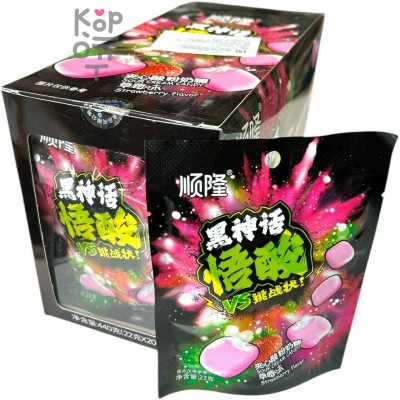 Кислая леденцовая карамель VC Super Sour - Черный миф кислота со вкусом Клубники