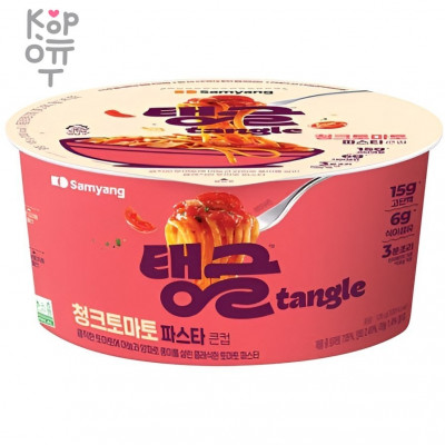 Лапша сублимированная SamYang TANGLE Chunky Tomato Pasta - фетучини в корейском стиле с томатным соусом, 105гр.
