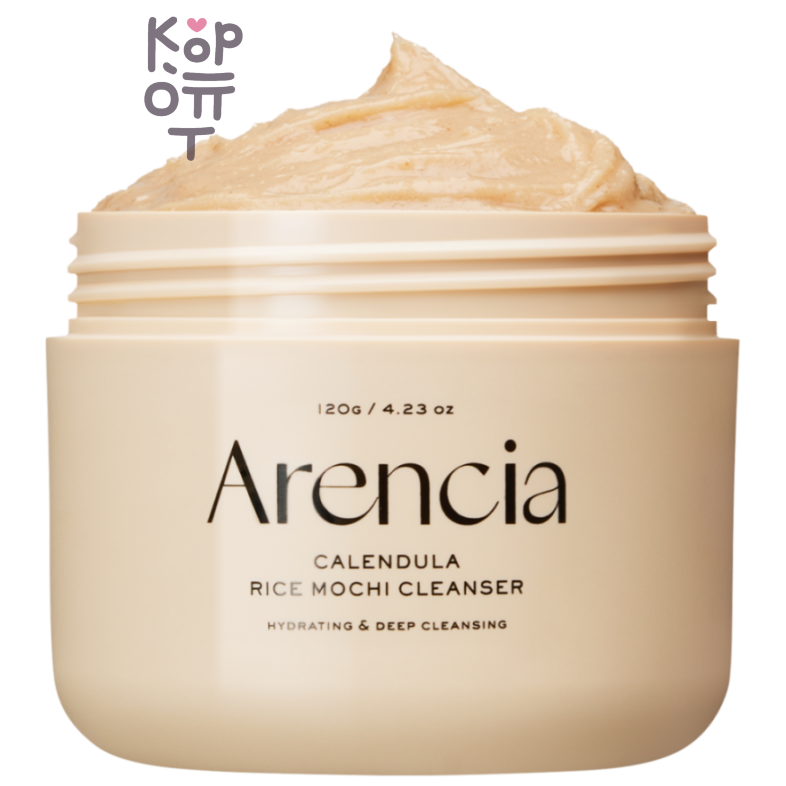 ARENCIA Calendula Rice Mochi Cleanser — Очищающее средство с календулой для чувствительной кожи, 120 г