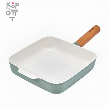 Керамическая квадратная сковорода-гриль HappyCall IH ZIUM Frying Pan, 22см — Корейские товары для всей семьи(КорОпт)