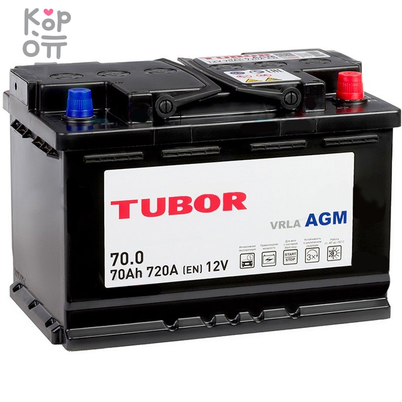 Аккумулятор TUBOR AGM 6СТ-70.0 VRLA L, купить с доставкой на дом фото 1 — Корейские товары для всей семьи(КорОпт)