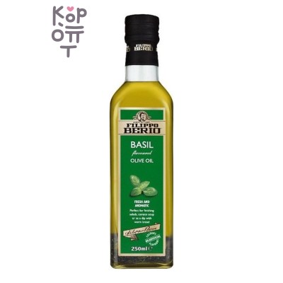 Filippo Berio — Basil Flavoured Olive Oil — Масло оливковое нерафинированное с базиликом, 250 мл