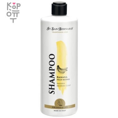 ISB Traditional Line Banana Шампунь для шерсти средней длины 500 мл — Корейские товары для всей семьи(КорОпт)