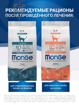 Диетический корм Monge VetSolution Cat Dermatosis Дерматозис для кошек при заболеваниях кожи