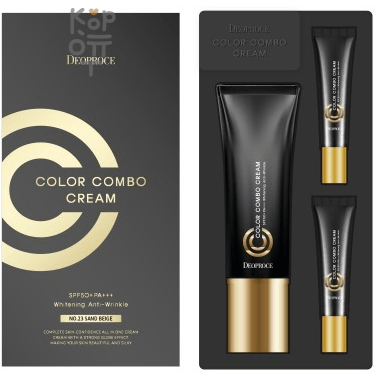 Deoproce Color Combo Cream SPF50+ PA+++ - СС крем тройного действия 40гр.+ 2шт.*5гр.