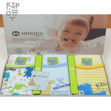 MRKIDS Майка для мальчиков Big Dinosaur, упаковка 3шт., Ю.Корея.   — Корейские товары для всей семьи(КорОпт)