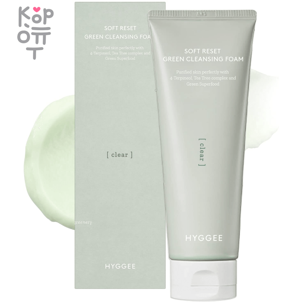 HYGGEE Soft Reset Green Cleansing Foam - Веганская пенка для чувствительной кожи 150мл., купить с доставкой на дом фото 1 — Корейские товары для всей семьи(КорОпт)