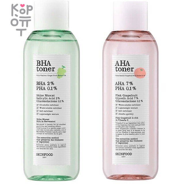 SKIN FOOD Pink Grapefruit Aha Toner - Тонер с розовым грейпфрутом 200 мл