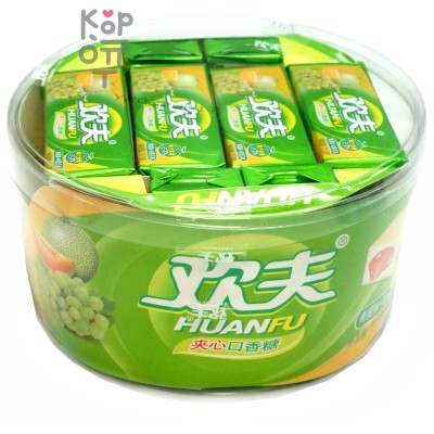Жевательная резинка Huanfu Ban De Bao Дыня и Зеленый Виноград