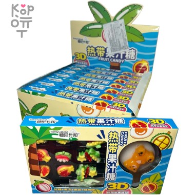 Жевательный мармелад с карамелью Tonny Cabond - Тропические фрукты и новый год — Корейские товары для всей семьи(КорОпт)