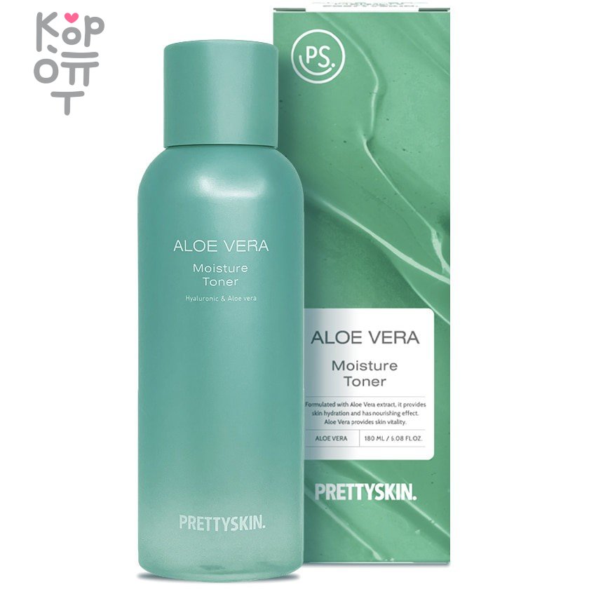 Pretty Skin Aloe Vera Moisture Toner - Увлажняющий тонер для лица с экстрактом алоэ вера 180мл.  фото 1 &mdash; Корейские товары для всей семьи(КорОпт)