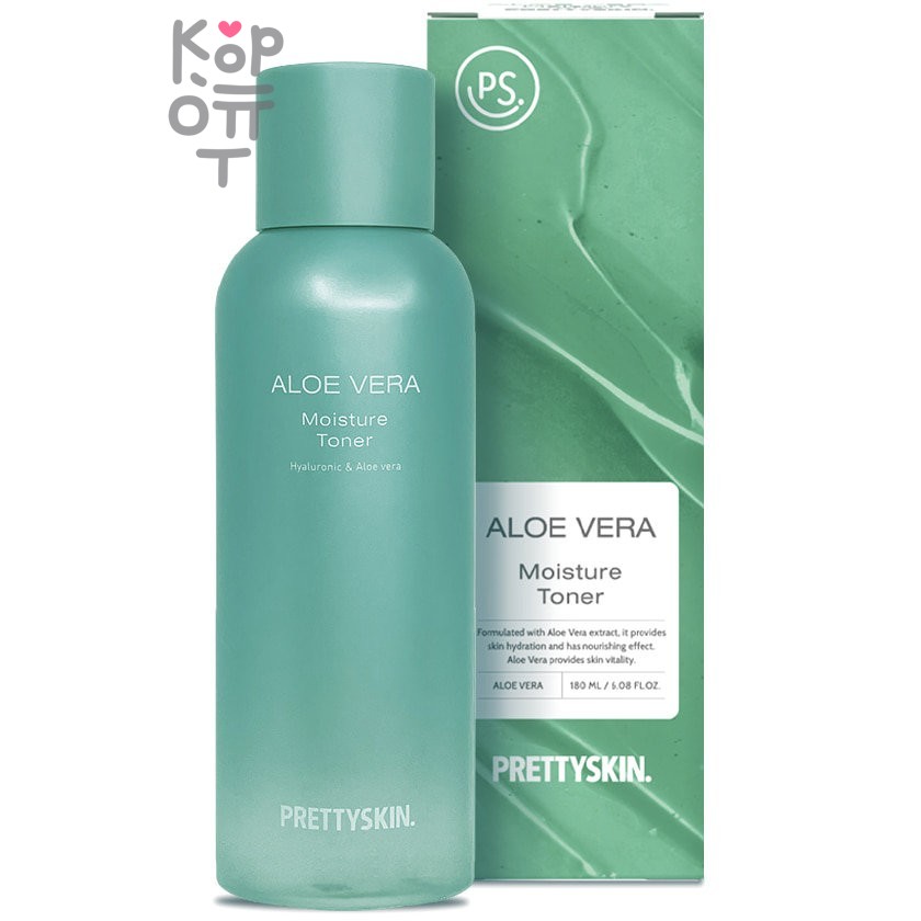 Pretty Skin Aloe Vera Moisture Toner - Увлажняющий тонер для лица с экстрактом алоэ вера 180мл. 