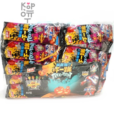 Леденец с фруктовым вкусом Trick or Treat Skeleton Череп на палочке-скелете, лента на подвеске