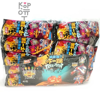 Леденец с фруктовым вкусом Trick or Treat Skeleton Череп на палочке-скелете, лента на подвеске