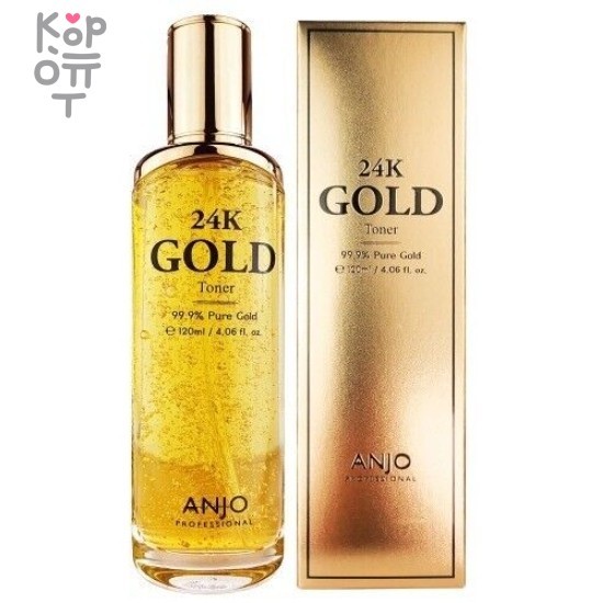 ANJO 24K Gold Toner - Антивозрастной тонер для лица с Золотом 120мл., купить с доставкой на дом фото 1 — Корейские товары для всей семьи(КорОпт)