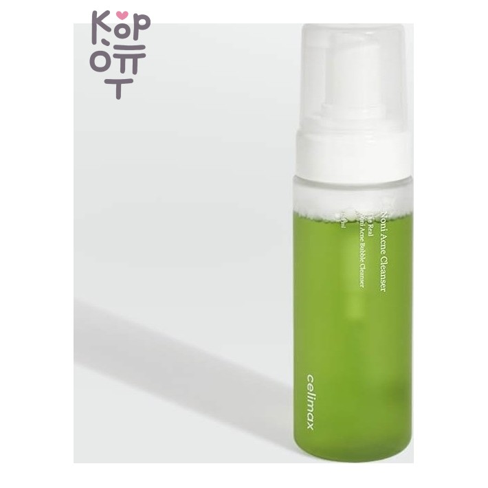 CELIMAX — The Real Noni Acne Bubble Cleanser — мягкая очищающая пенка с экстрактом нони, 155 мл