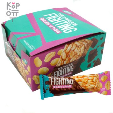 Батончик Jifu Fighting арахис в шоколаде &mdash; Корейские товары для всей семьи(КорОпт)