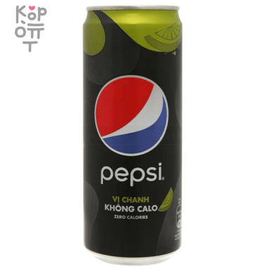 Pepsi Zero Calories Lemon Flavor - Напиток безалкогольный газированный Пепси со вкусом Лимона, без калорий, Вьетнам 320мл.  — Корейские товары для всей семьи(КорОпт)