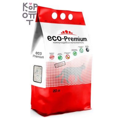ECO-Premium GREEN комкующийся — растительный наполнитель для кошачьего туалета