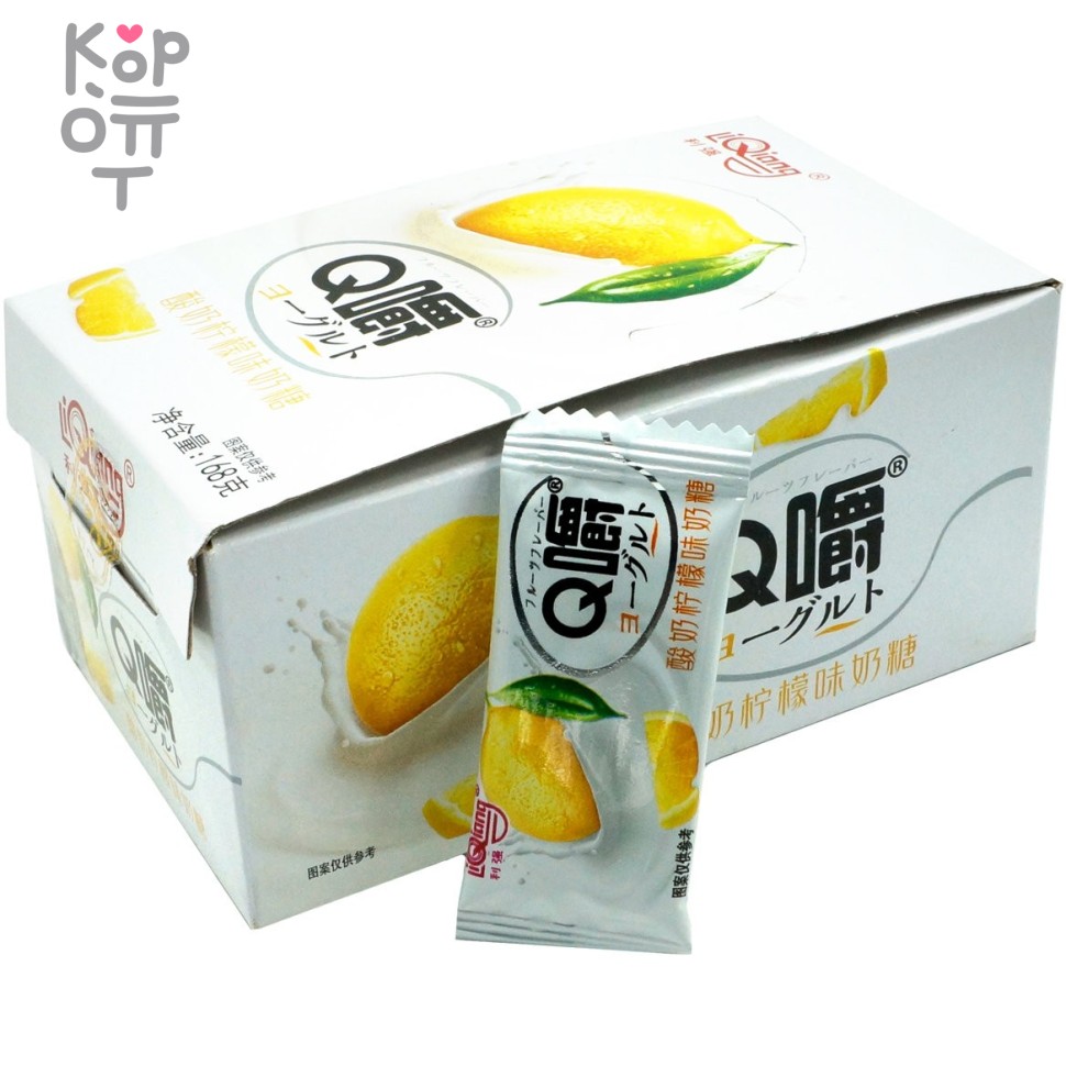 Ириска мягкая Q Chew Premium Йогуртовая со вкусом Лимона 168гр., купить с доставкой на дом фото 1 — Корейские товары для всей семьи(КорОпт)
