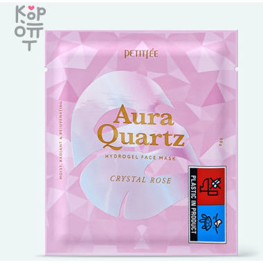 Petitfee Aura Quartz Hydrogel Face Mask Crystal Rose - Кварцевая гидрогелевая маска для лица. — Корейские товары для всей семьи(КорОпт)