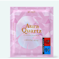Petitfee Aura Quartz Hydrogel Face Mask Crystal Rose - Кварцевая гидрогелевая маска для лица.