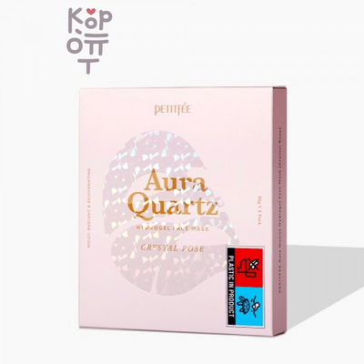 Petitfee Aura Quartz Hydrogel Face Mask Crystal Rose - Кварцевая гидрогелевая маска для лица.