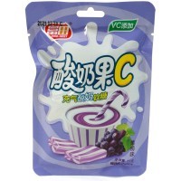 Конфеты VC Yogurt Fruit C - Газированная Йогуртовая помадка с витамином С и вкусом Винограда