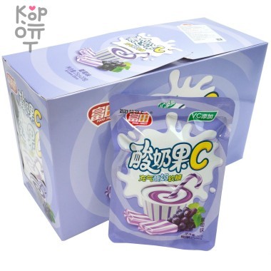 Конфеты VC Yogurt Fruit C - Газированная Йогуртовая помадка с витамином С и вкусом Винограда — Корейские товары для всей семьи(КорОпт)