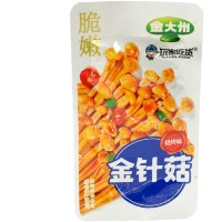 Снек Spicy Flammulina velutipes - Маринованные съедобные грибы, со вкусом Барбекю, 20гр.
