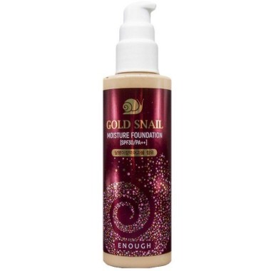 Enough Gold Snail Moisture Foundation SPF30/PA++ - Увлажняющий тональный крем с муцином улитки 100мл &mdash; Корейские товары для всей семьи(КорОпт)