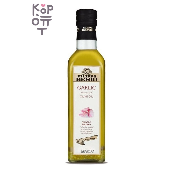 Filippo Berio — Garlic Flavoured Olive Oil — Масло оливковое нерафинированное с чесноком, 250 мл