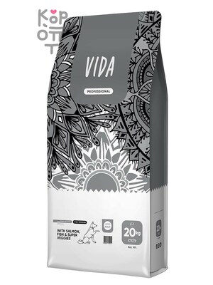 Сухой корм VIDA PROFESSIONAL HIGH PREMIUM для взрослых собак средних и крупных пород из лосося и рыбы с овощами 20кг.