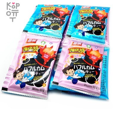 Жевательная резинка YueDi шипучка-взрывашка с фруктовым миксом, на красочной подвеске - 4 ленты — Корейские товары для всей семьи(КорОпт)