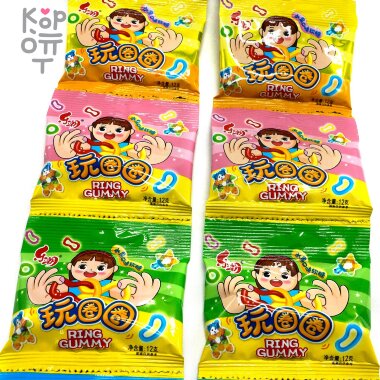 Жевательная конфета Ring Gummy - Счастливые колечки со вкусом фруктов &mdash; Корейские товары для всей семьи(КорОпт)