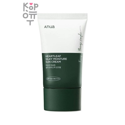 Anua Sun Cream Heartleaf Silky Moisture SPF 50+ - Крем для кожи солнцезащитный успокаивающий с хауттюйнией 10 мл