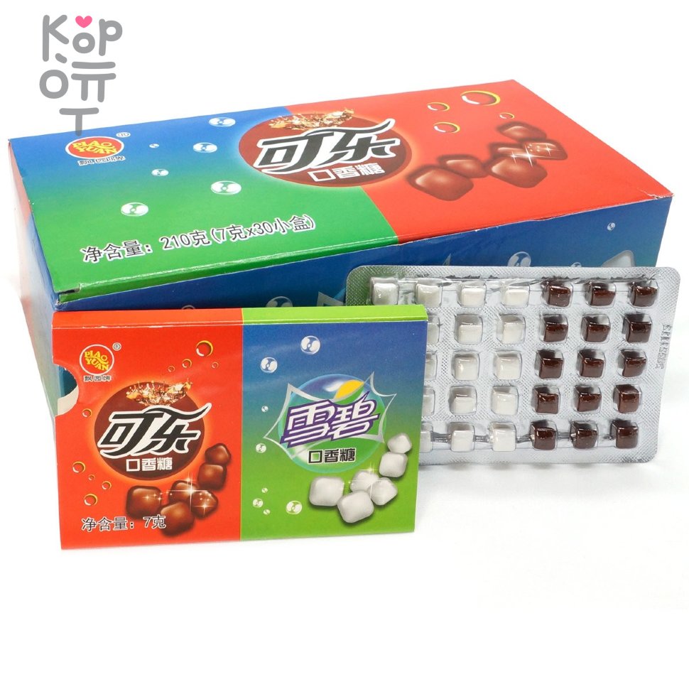 Жевательная резинка Piao Yuan - Кола и Спрайт, купить с доставкой на дом фото 1 — Корейские товары для всей семьи(КорОпт)