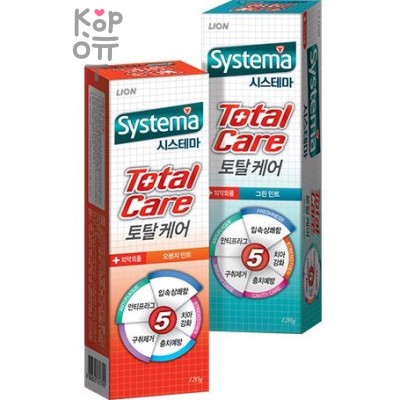 CJ LION Systema Total Care - Зубная паста Забота о полости рта 120гр.