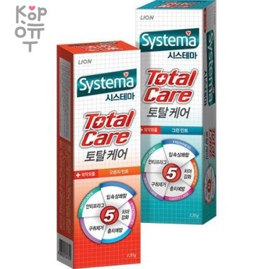 CJ LION Systema Total Care - Зубная паста Забота о полости рта 120гр. &mdash; Корейские товары для всей семьи(КорОпт)