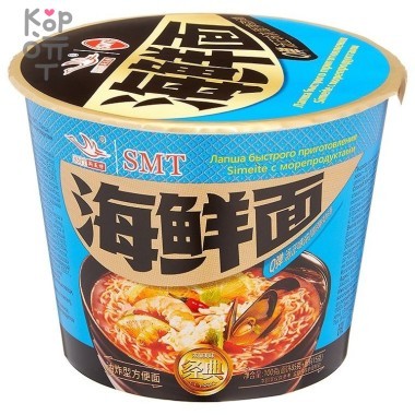 Siyuan - Лапша быстрого приготовления Simeite с морепродуктами 100гр. 1/12 — Корейские товары для всей семьи(КорОпт)