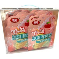 Драже Xicai Ice Cream Карамель с фруктовой начинкой с желе со вкусом Клубники и витамином С