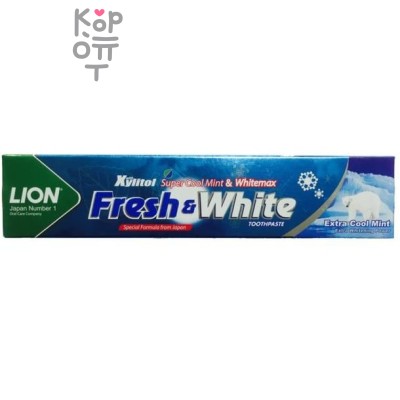 LION Fresh &amp; White Extra Cool Mint - Зубная паста - мятная прохлада, 160гр.