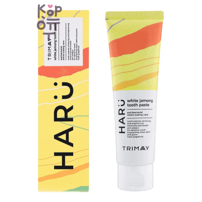 Trimay — Haru White Jamong Toothpaste — Отбеливающая зубная паста со вкусом грейпфрута и мяты, 120 мл