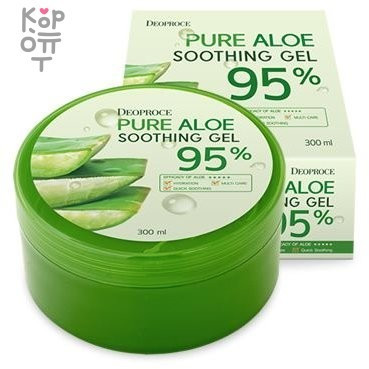 Deoproce Pure Aloe Soothing Gel 95% - Многофункциональный гель Алоэ 95% для лица и тела, 300 мл