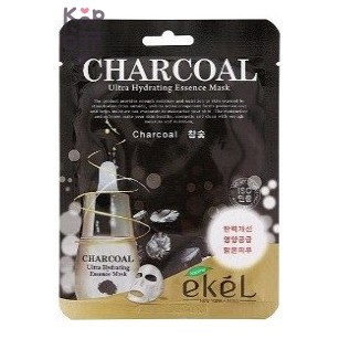 EKEL — charcoal face sheet mask, тканевая маска для лица с древесным углем, 1 шт